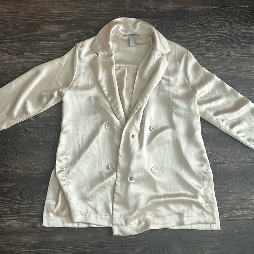Silk yellow H&M blazer